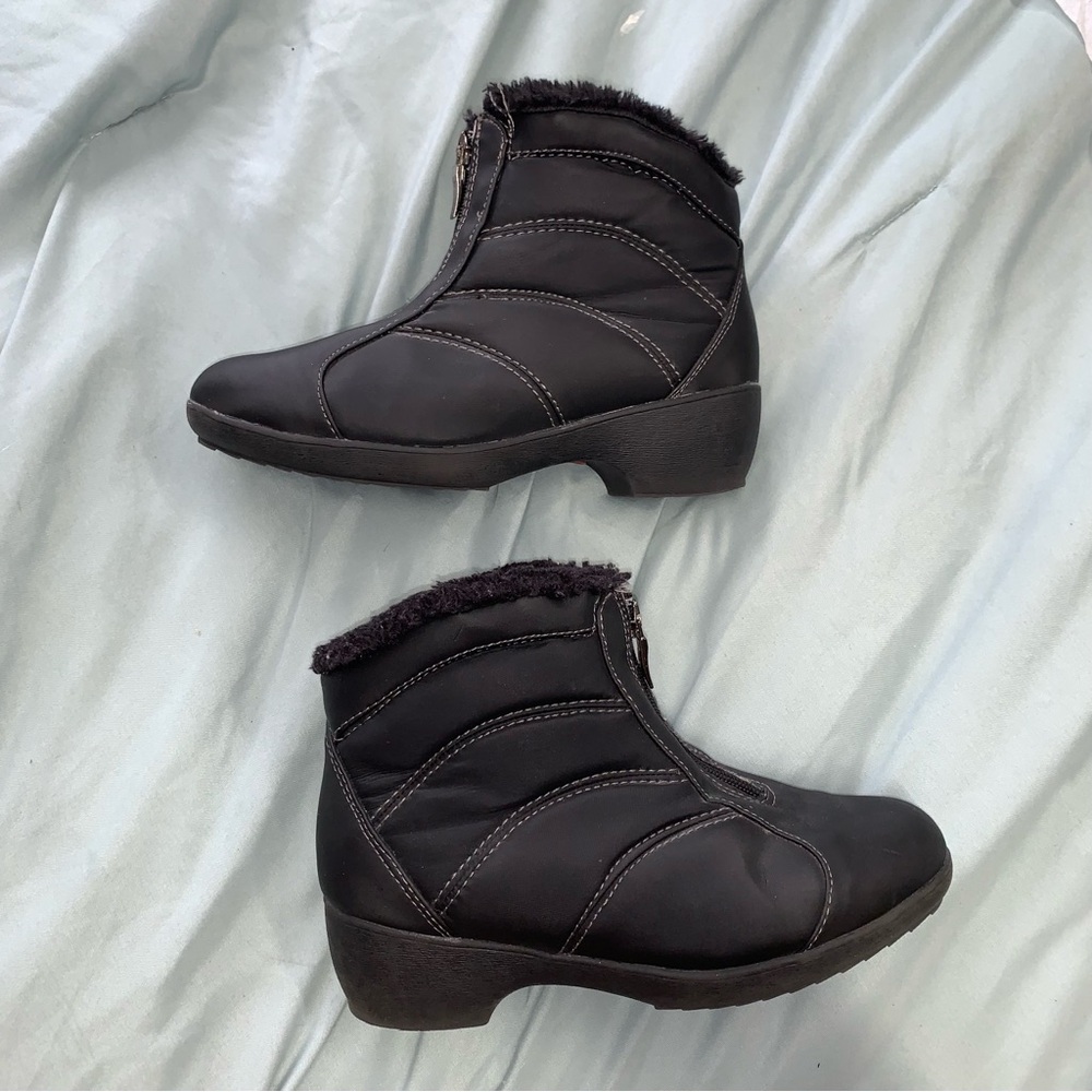Sporto Zelda2 Black Faux Fur Lined Waterproof  Ankle Boots size 7M - Picture 5 of 12